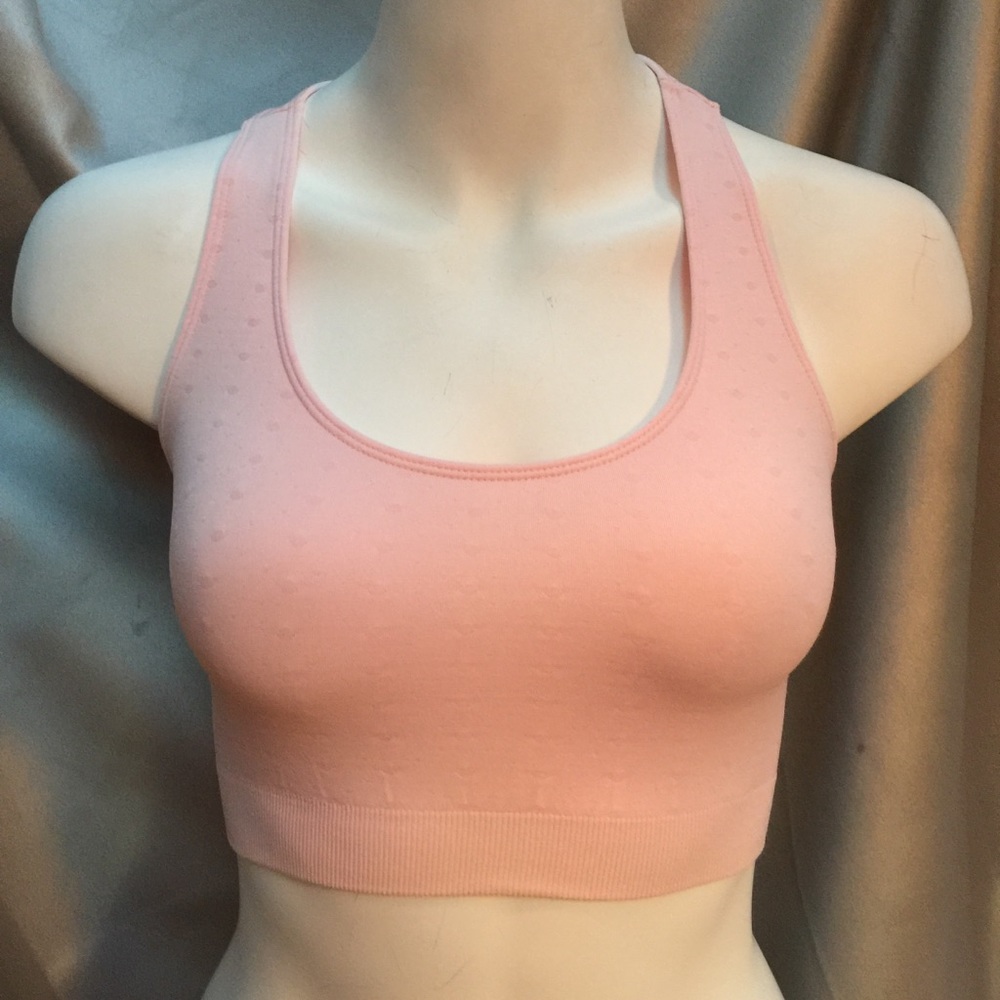 Pink Textured Jockey Sports Bra
